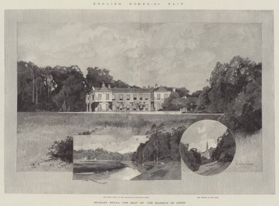 Studley Royal, de zetel van de markies van Ripon door Charles Auguste Loye